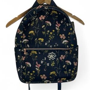 My Tagalongs Floral Navy Backpack, Cosmetic Bag, Accessories‎ Bag, Earbud Case